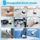 Electric Spin Scrubber Cordless, Electric Scrubber for Cleaning Bathroom with Long Handle, Electric Shower Scrubber, Power Cleaning Brush with 9 Brush Heads for Bathtub Tile Floor Car